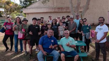 "UH students learning about Hawaiʻi labor history during Ea Hawaiʻi Field School on Maui and Lānaʻi.