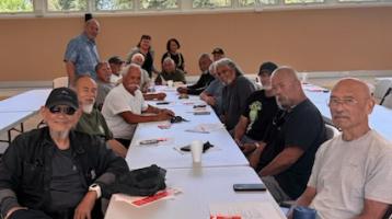 ILWU longshore retirees at the first Big Island Longshore Pensioners Club meeting in Hilo.